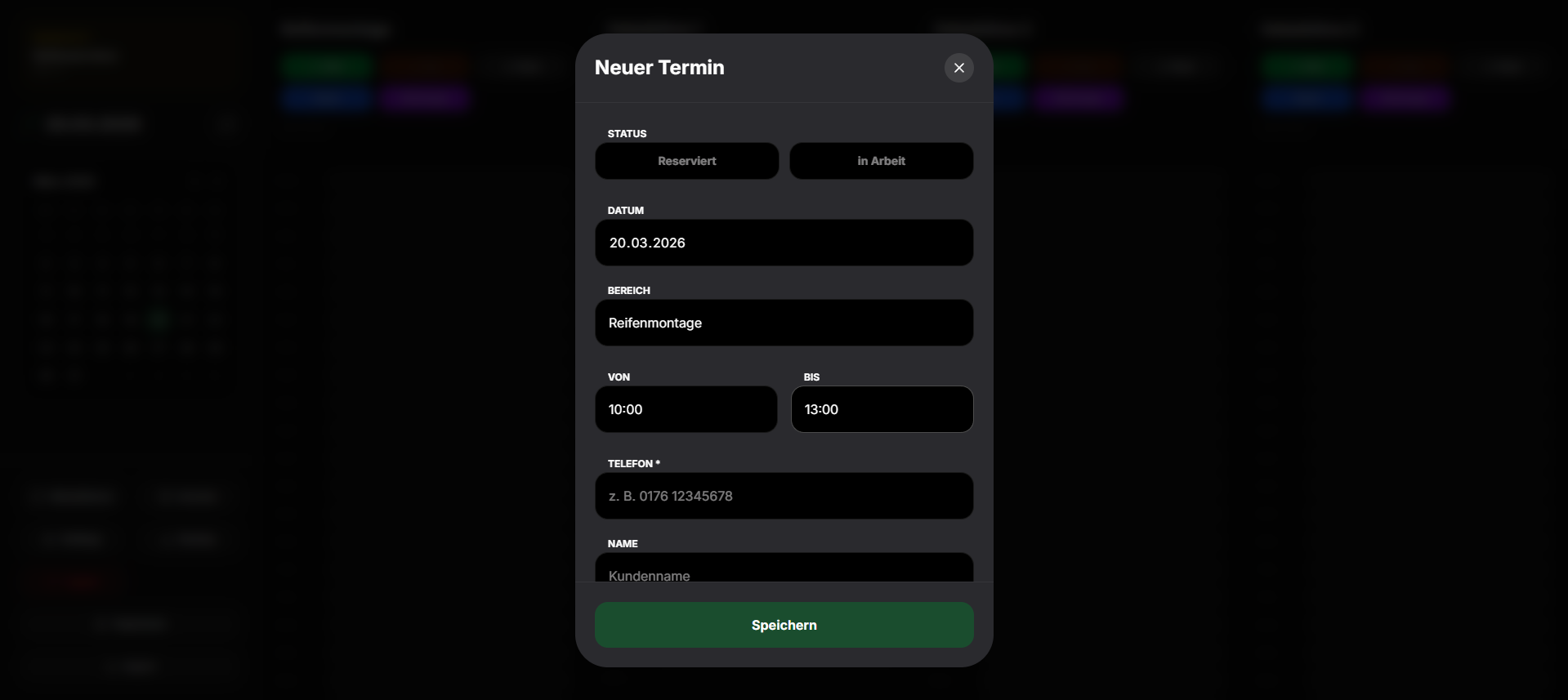Einfache Terminplanung